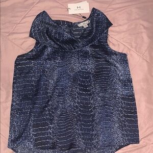 Halston Heritage Blue Sleeveless Top